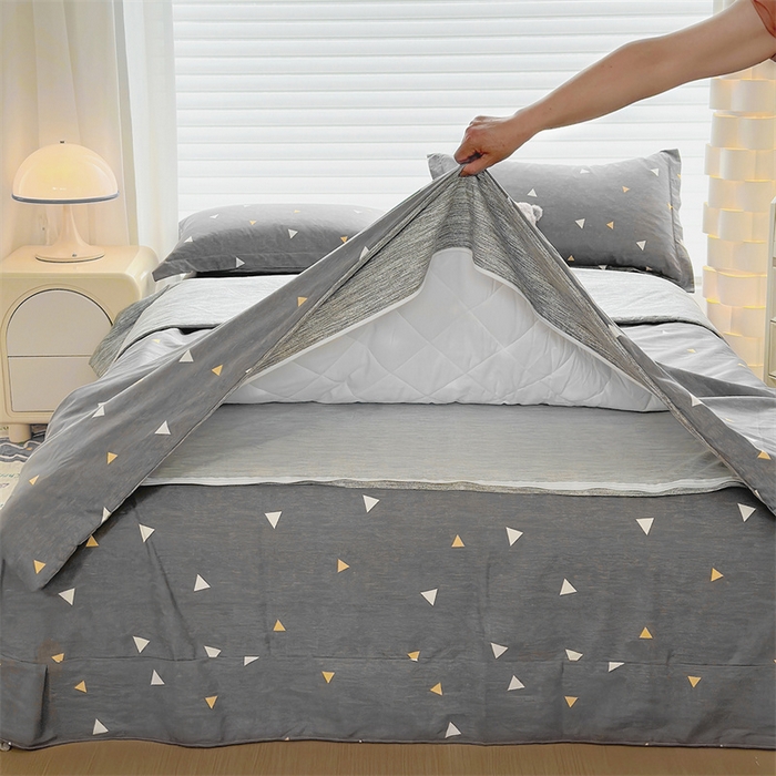 91家纺网 家纺一手货源 找家纺 元元被芯 2023新增全棉13372夹棉被套四件套 星光