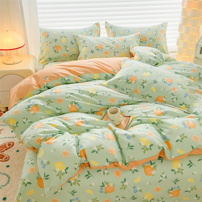 91家纺网 家纺一手货源 找家纺 元元被芯 2023新增全棉13372被套 水果达人