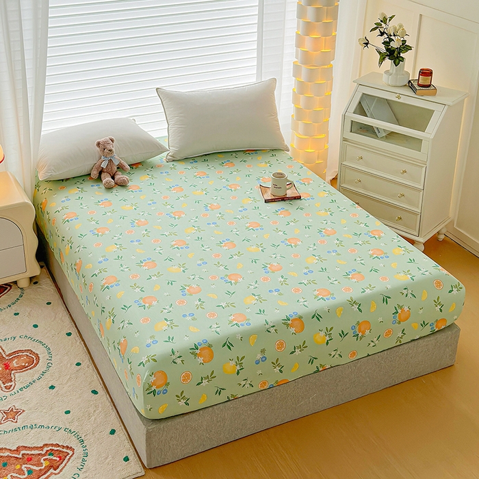 91家纺网 家纺一手货源 找家纺 元元被芯 2023新增全棉13372床笠 水果达人