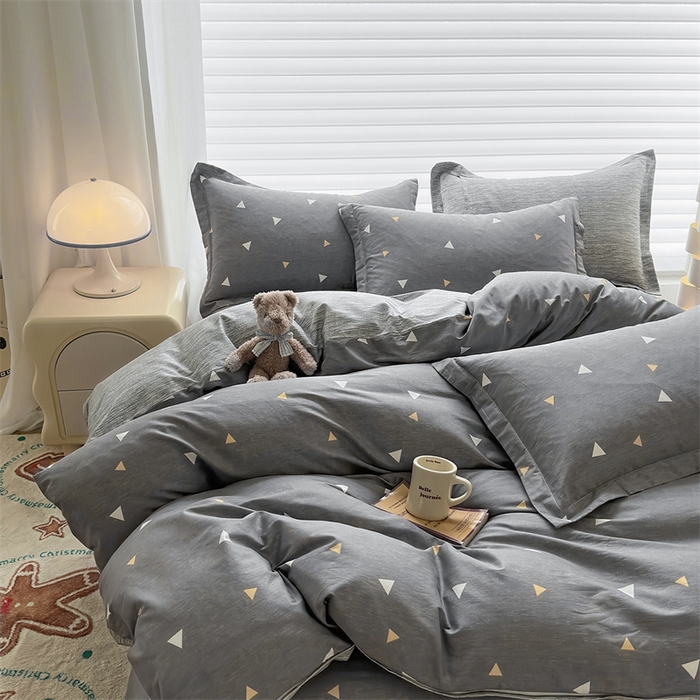 91家纺网 家纺一手货源 找家纺 元元被芯 2023新增全棉13372夹棉被套四件套 星光