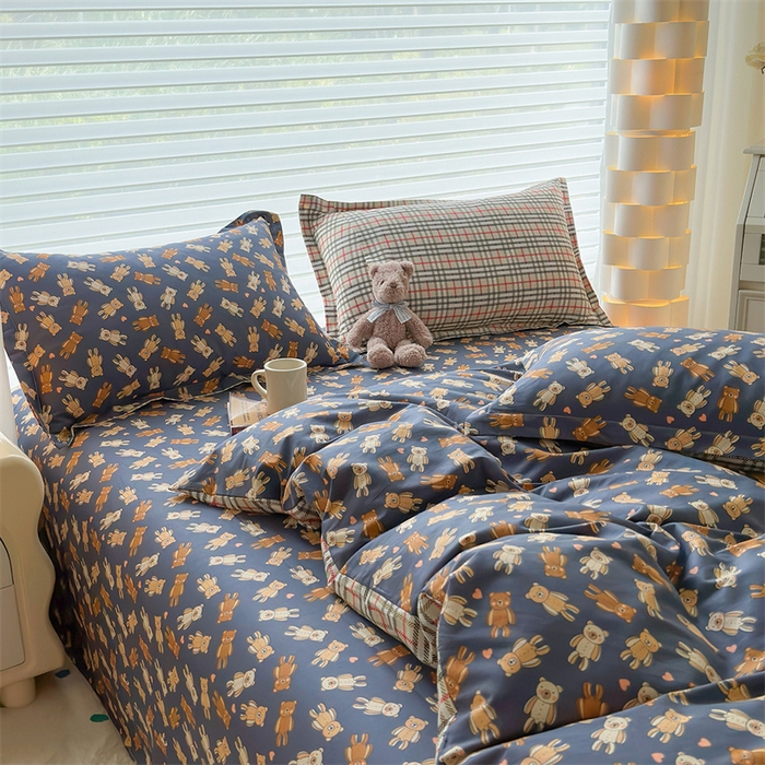 91家纺网 家纺一手货源 找家纺 元元被芯 2023新增全棉13372夹棉被套四件套 熊本