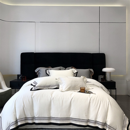 91家纺网 家纺一手货源 找家纺 （总）2023 太古汇 新款长绒棉四件套-曼哈顿