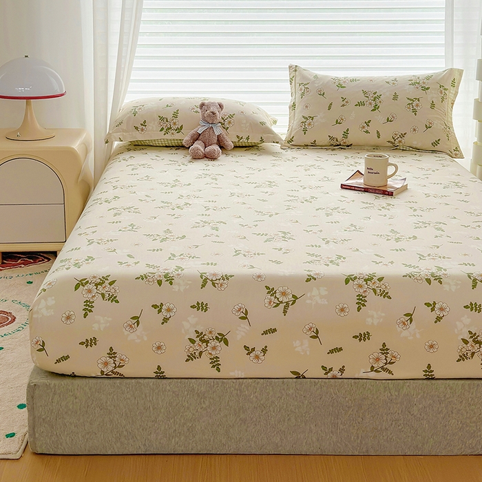 91家纺网 家纺一手货源 找家纺 元元被芯 2023新增全棉13372床笠 婷语花间