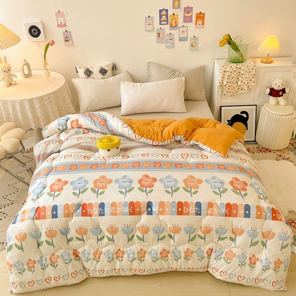 寐居 2023新款A类水洗棉印花冬被 缤纷花园