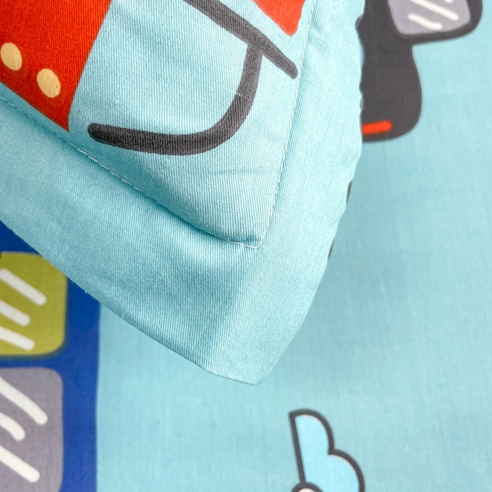 91家纺网 家纺一手货源 找家纺 翎盈家纺 2023新款纯棉全棉喷气印花柔软舒适枕套 汽车小镇