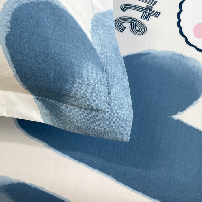 91家纺网 家纺一手货源 找家纺 翎盈家纺 2023新款纯棉全棉喷气印花柔软舒适四件套 波波兔