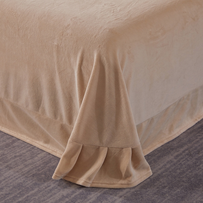 91家纺网 家纺一手货源 找家纺 新款牛奶绒绣花款四件套系列 清仓价！ 米色