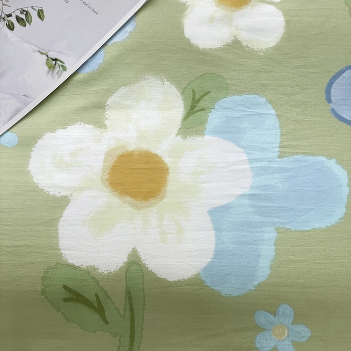 91家纺网 家纺一手货源 找家纺 翎盈家纺 2023新款纯棉全棉喷气印花柔软舒适床单 雅秀