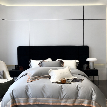 2023 太古汇 新款长绒棉四件套-曼哈顿 曼哈顿-灰