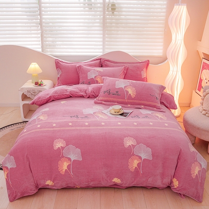 91家纺网 家纺一手货源 找家纺 （总）尚品凤凰2025新款高克重印花牛奶绒四件套-工艺款