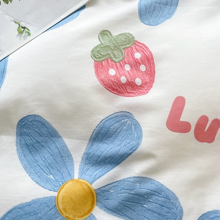 91家纺网 家纺一手货源 找家纺 （总）翎盈家纺 2023新款纯棉枕套喷气印花柔软舒适全棉枕套