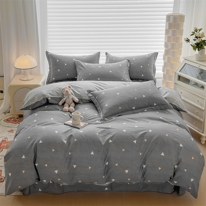 91家纺网 家纺一手货源 找家纺 元元被芯 2023新增全棉13372夹棉被套四件套 星光