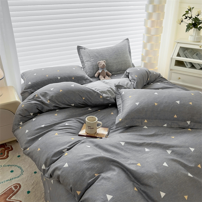 91家纺网 家纺一手货源 找家纺 元元被芯 2023新增全棉13372夹棉被套四件套 星光