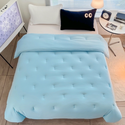寐居 2023新款A类撞色针织棉冬被 极光蓝