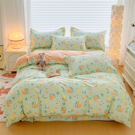 91家纺网 家纺一手货源 找家纺 元元被芯 2023新增13372全棉四件套 水果达人