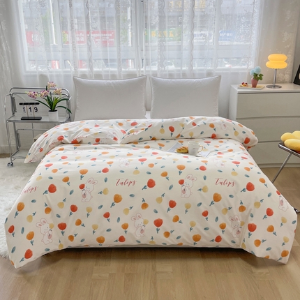 91家纺网 家纺一手货源 找家纺 （总）翎盈家纺 2023新款13372卡通印花单纯棉全棉被套