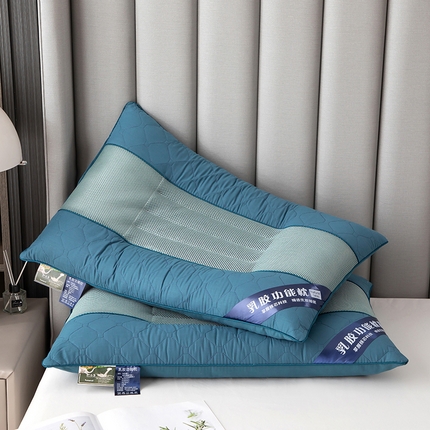 91家纺网 家纺一手货源 找家纺 芯宜佳 2023新款决明子乳胶功能枕—XYJ029 蓝色74*48*10cm
