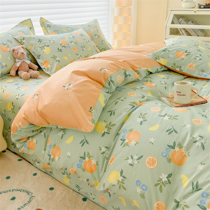 91家纺网 家纺一手货源 找家纺 元元被芯 2023新增全棉13372被套 水果达人