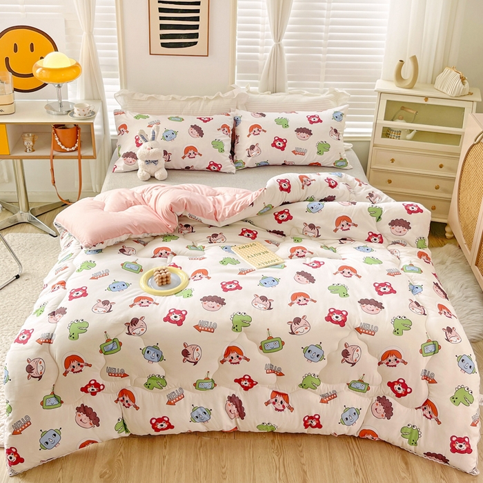 91家纺网 家纺一手货源 找家纺 寐居 2023新款A类水洗棉印花冬被 欢乐总动员