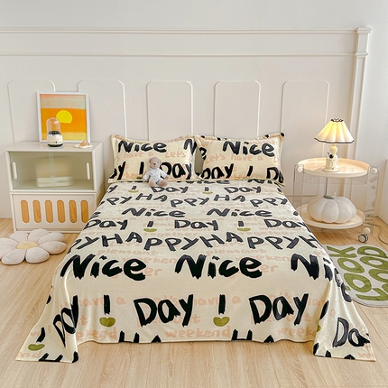 91家纺网 家纺一手货源 找家纺 卡普家居 2025新款印花牛奶绒床单 幻想