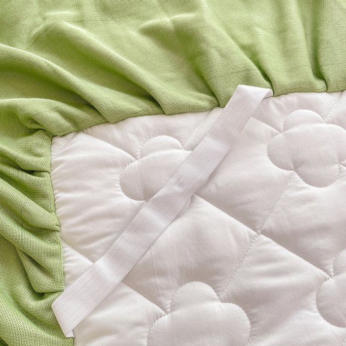 91家纺网 家纺一手货源 找家纺 梦舒羽 牛奶绒夹棉床裙床罩床单床盖床护垫套三件套 芥末绿