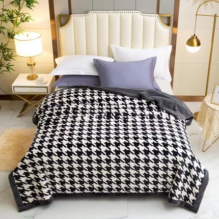 91家纺网 家纺一手货源 找家纺 （总）尚品绵羊毛毯 2025新款仿裘皮皮草貂皮毛毯轻奢高端婚庆加厚双层拉舍尔毛毯