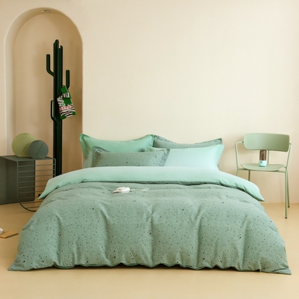 91家纺网 家纺一手货源 找家纺 （总）印季家纺 2024新款印季-淡墨痕-混纺磨毛四件套