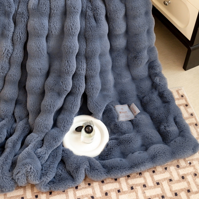 91家纺网 家纺一手货源 找家纺 （总）尚品绵羊毛毯 2025新款仿裘皮皮草貂皮毛毯轻奢高端婚庆加厚双层拉舍尔毛毯