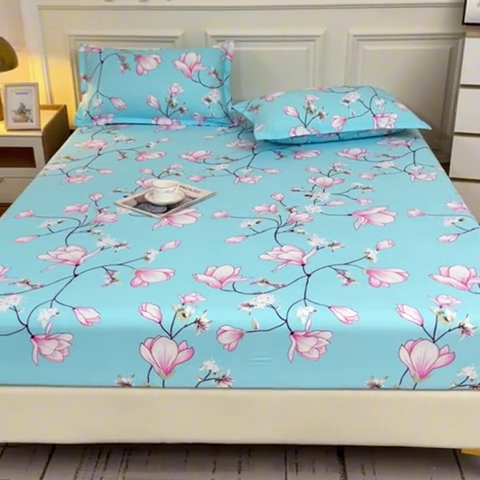 91家纺网 家纺一手货源 找家纺 梵巢家纺 芦荟棉印花床笠 空谷悠香