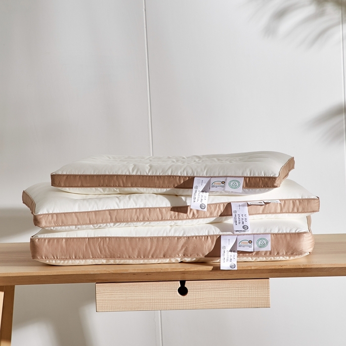 91家纺网 家纺一手货源 找家纺 唯爱品  2026新款A类棉无荧光零压超薄枕 48*74cm/只成人款