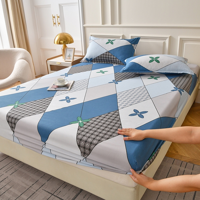 91家纺网 家纺一手货源 找家纺 梵巢家纺 芦荟棉印花床笠 巴萨格