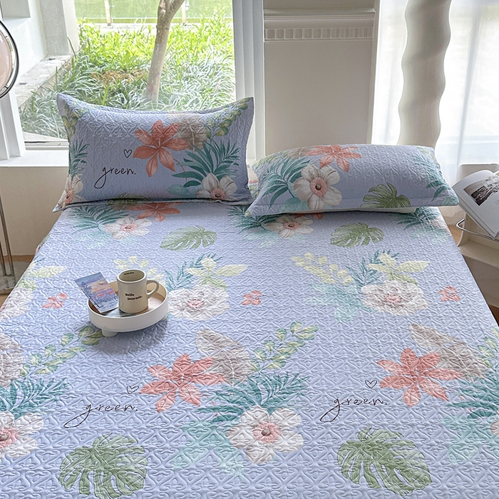 91家纺网 家纺一手货源 找家纺 梦精灵2025新款40支13372印花全棉床盖软凉席夏被纯棉床单枕套四季通用优雅艺术