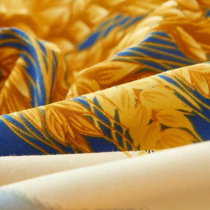 91家纺网 家纺一手货源 找家纺 雲归梦 2023年新款加厚全棉生态磨毛大版四件套金色年华 兰