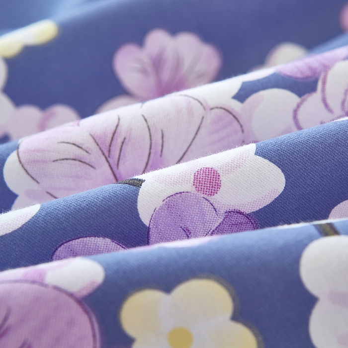 91家纺网 家纺一手货源 找家纺 雲归梦 2023年新款加厚全棉生态磨毛大版四件套许愿树 蓝