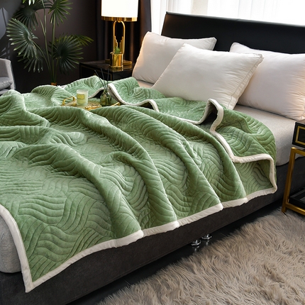 91家纺网 家纺一手货源 找家纺 （总） 2023新款美式复合休闲毯-水波纹毯盖毯毛毯毯子拉舍尔休闲毯