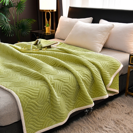 91家纺网 家纺一手货源 找家纺 （总） 2023新款美式复合休闲毯-水波纹毯盖毯毛毯毯子拉舍尔休闲毯