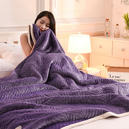91家纺网 家纺一手货源 找家纺 （总） 2023新款美式复合休闲毯-水波纹毯盖毯毛毯毯子拉舍尔休闲毯