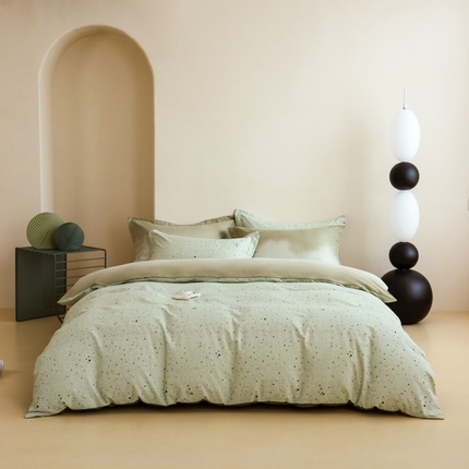 91家纺网 家纺一手货源 找家纺 （总）印季家纺 2024新款印季-淡墨痕-混纺磨毛四件套