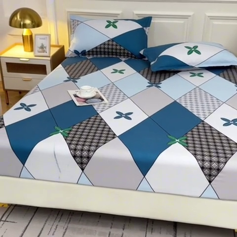 91家纺网 家纺一手货源 找家纺 梵巢家纺 芦荟棉印花床笠 巴萨格