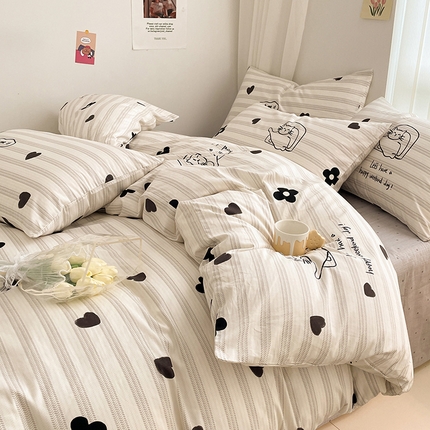 91家纺网 家纺一手货源 找家纺 （总）卡巴伦家纺 2023新款纯棉时代小清新系列四件套
