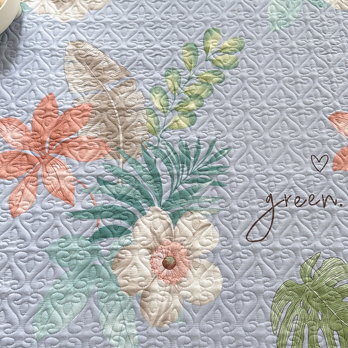 91家纺网 家纺一手货源 找家纺 梦精灵2025新款40支13372印花全棉床盖软凉席夏被纯棉床单枕套四季通用优雅艺术