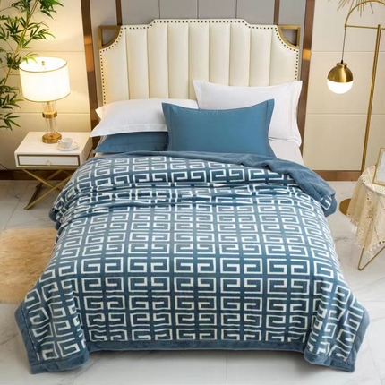 91家纺网 家纺一手货源 找家纺 （总）尚品绵羊毛毯 2025新款仿裘皮皮草貂皮毛毯轻奢高端婚庆加厚双层拉舍尔毛毯