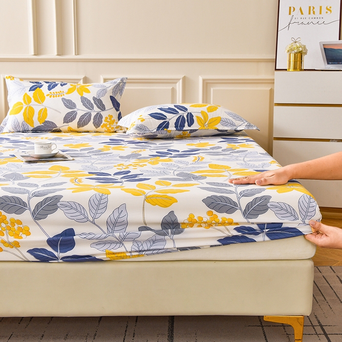 91家纺网 家纺一手货源 找家纺 梵巢家纺 芦荟棉印花床笠 咔迷风