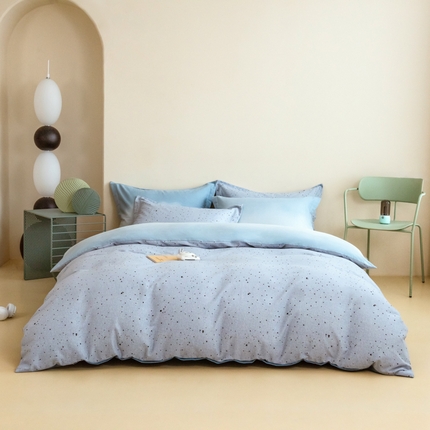 91家纺网 家纺一手货源 找家纺 （总）印季家纺 2024新款印季-淡墨痕-混纺磨毛四件套