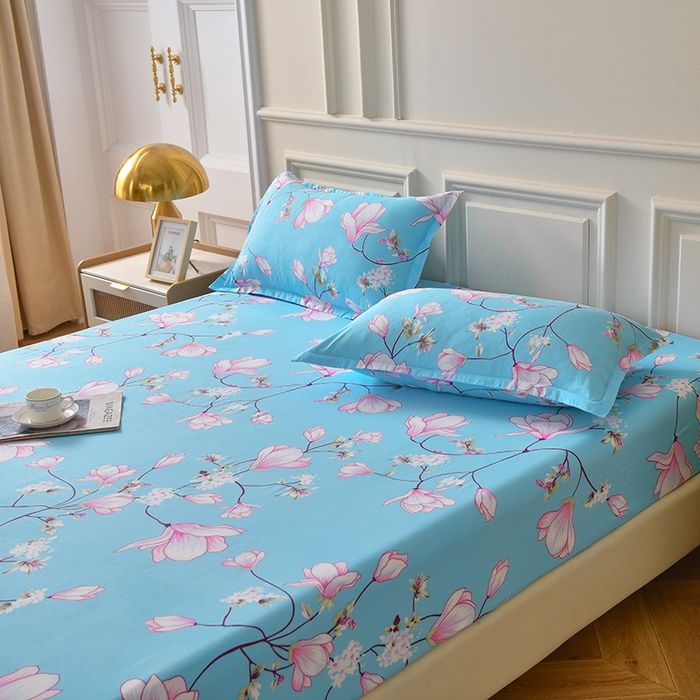 91家纺网 家纺一手货源 找家纺 梵巢家纺 芦荟棉印花床笠 空谷悠香