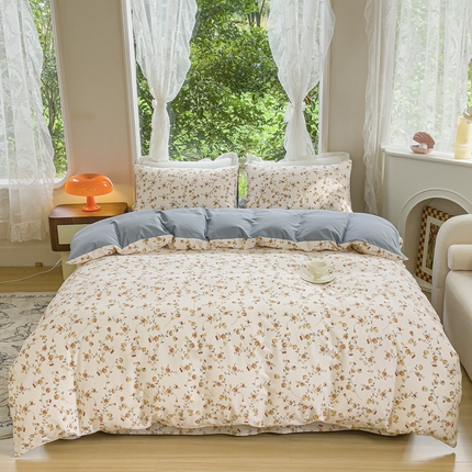 91家纺网 家纺一手货源 找家纺 （总）感遇家纺 2023新款印花系列全棉生态磨毛加厚四件套