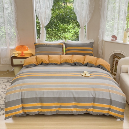 91家纺网 家纺一手货源 找家纺 （总）感遇家纺 2023新款印花系列全棉生态磨毛加厚四件套