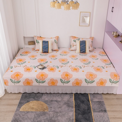 91家纺网 家纺一手货源 找家纺 （总）手艺人 2025新款牛奶绒炕盖榻榻米炕垫新款百褶边K253-K278