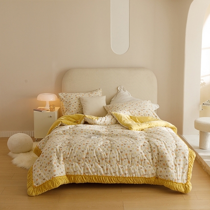 91家纺网 家纺一手货源 找家纺 有货 2023秋冬新款韩式全棉保暖一体被 熊宝宝