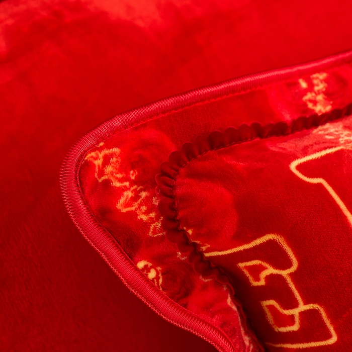 91家纺网 家纺一手货源 找家纺 金柚子 2024新款加厚牛奶绒四件套 百年好合